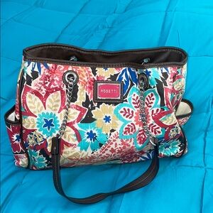 Rosetti Red and Blue Tote Bag Vibrant Design